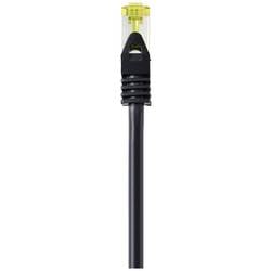 Renkforce RF-4995160 RJ45 síťové kabely, propojovací kabely CAT 6a (surový kabel CAT 7) S/FTP 0.50 m černá krytí TPE, flexibilní provedení, samozhášecí 1 ks
