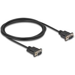 Delock sériový kabel [1x RS232 zástrčka - 1x RS232 zástrčka ], 2 m, černá