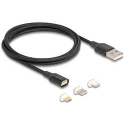 Delock USB kabel USB-A zástrčka, USB-C ® zástrčka, USB Micro-B zástrčka, Apple Lightning konektor 1.00 m černá 88165