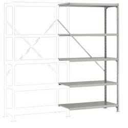 Manuflex RM2130 přístavný modul regálu oddělení , (š x v x h) 97 x 2 x 40 cm, ocel, kovová podlaha, pozinkovaná