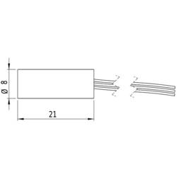 Picotronic laserový modul bodová červená 0.3 mW DI650-0.3-5 (8x21)-F100