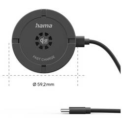 Hama bezdrátová indukční nabíječka 25 W 00201756 Výstup Qi standard černá