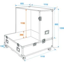 Roadinger Transportcase 100cm 31000433 case (kufr) (d x š x v) 1100 x 1100 x 1200 mm
