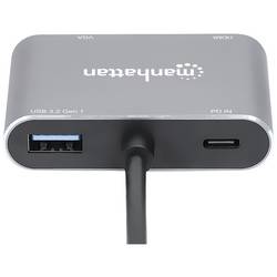 Manhattan USB-C® dokovací stanice USB-C to HDMI & VGA 4-in-1 Docking-Konverter Vhodné pro značky (dokovací stanice pro notebook): univerzální napájení USB-C®