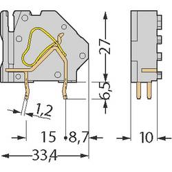 WAGO 745-502/006-000 pružinová svorkovnice 16.00 mm² Pólů 2 šedá 1 ks