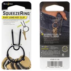 NITE Ize klíčenka KSQR-01-R6 SqueezeRing Easy Load Key Clip černá 1 ks