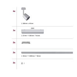 Paulmann Cover kompletní systém lištového osvětlení URail GU10 40 W LED chrom, chrom (matný)