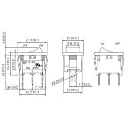 TRU COMPONENTS 1587505 kolébkový spínač TC-R13-66B-02 LED 12V/DC 12 V/DC 16 A 1x vyp/zap s aretací 1 ks