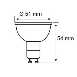 Paulmann 28976 LED Energetická třída (EEK2021) G (A - G) GU10 žárovka 6.5 W teplá bílá (Ø x v) 51 mm x 54 mm 1 ks