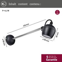 Paulmann Kikolo 94772 venkovní nástěnné LED osvětlení LED 6.2 W antracitová