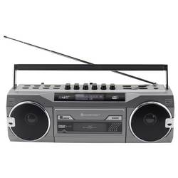 soundmaster SRR80TI Kazetový rekordér s rádiem v retro stylu, DAB+, FM, kazeta, DAB+, FM, Bluetooth, AUX