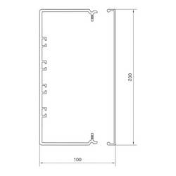 Hager FB9923009016 kabelová lišta (d x š x v) 2000 x 230 x 100 mm 2 m bílá