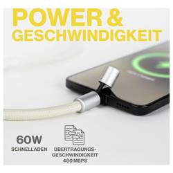 Aqiila Kabel USB-C USB 3.0 USB-C® 1.5 m béžová šňůrka na mobilní telefon AQLYCBPBICC2SA053
