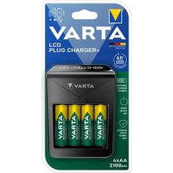Varta LCD Plug Charger+ 4x 56706 nabíječka akumulátorů NiMH AAA, AA, 9 V