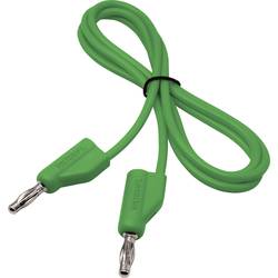 VOLTCRAFT MSB-300 měřicí kabel lamelová zástrčka 4 mm silikon 1.00 m zelená 1 ks