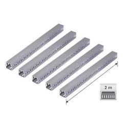 Sygonix SY-6801172 vodicí lišta (d x š x v) 2000 x 33 x 45 mm 5 ks šedá