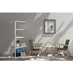 TOOLCRAFT TO-7863108 regál na těžké předměty, (š x v x h) 90 x 1.8 x 40 cm, kov, MDF, pozinkovaná, stříbrná