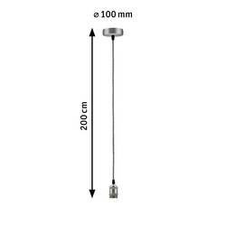 Paulmann Eldar 50385 závěsné světlo LED E27 šedá, niklová