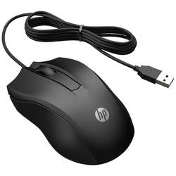 HP 100 optická myš, přenos kabelový, 3 tlačítko, 1600 dpi, černá