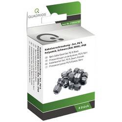 Quadrios 2102CA118 souprava kabelových průchodek vodotěsná PG9 PG9 PA66 černá 1 sada
