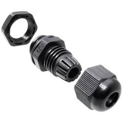 Quadrios 2102CA118 souprava kabelových průchodek vodotěsná PG9 PG9 PA66 černá 1 sada