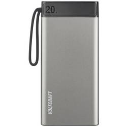 VOLTCRAFT PB-20-PD3.0 powerbanka Li-Pol, 20000 mAh, Power Delivery 3.0, šedočerná, Indikátor stavu