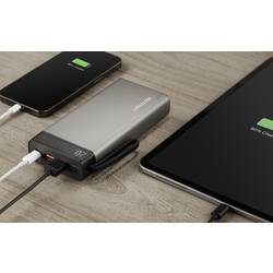 VOLTCRAFT PB-20-PD3.0 powerbanka Li-Pol, 20000 mAh, Power Delivery 3.0, šedočerná, Indikátor stavu