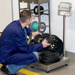 PCE Instruments PCE-EP 150P1 plošinová váha Max. váživost 150 kg Rozlišení 20 g napájeno akumulátorem, přes napájecí zdroj do zásuvky