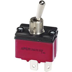 APEM 3647NF/2 3647NF/2 páčkový spínač 250 V/AC 6 A 2x (zap)/vyp/(zap) bez aretace/0/bez aretace 1 ks