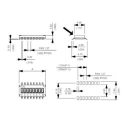 APEM IKH0403000 DIP spínač Pólů 4 SMD 1 ks
