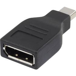 Renkforce Mini-DisplayPort / DisplayPort kabelový adaptér Mini DisplayPort konektory, Konektor DisplayPort 0.50 m černá RF-3424504 pozlacené kontakty, s