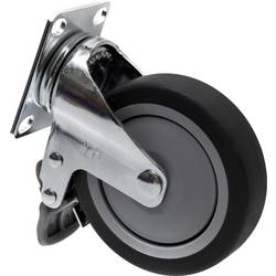 TOOLCRAFT TO-5137920 Otočné kolečko s brzdou a konstrukční deskou TPR 100 mm nosnost (max.): 65 kg