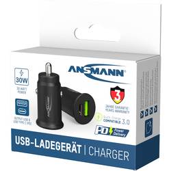 Ansmann InCar Charger CC230PD USB nabíječka, 1x USB A , 1x USB-C®, 30 W, Dodávka energie, černá