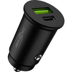 Ansmann InCar Charger CC230PD USB nabíječka, 1x USB A , 1x USB-C®, 30 W, Dodávka energie, černá