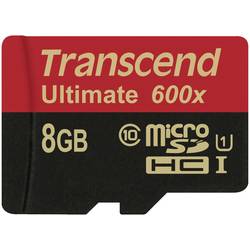 Transcend Ultimate (600x) paměťová karta microSDHC 8 GB Class 10, UHS-I vč. SD adaptéru