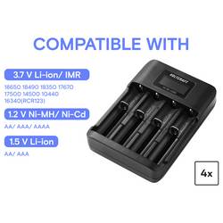 VOLTCRAFT VC-BC-4200 nabíječka akumulátorů NiMH, Li-Ion AA, AAA, Mini (AAAA) , 18650, 18490, 18350 , 17670, 17500, 14500, 10440, 16340