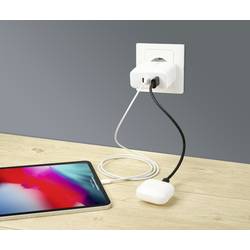 VOLTCRAFT UC-3ACX002 USB nabíječka, GaN, 1x USB A , 2x USB-C®, 100 W, bílá