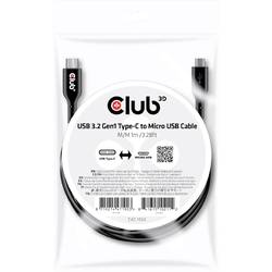 club3D USB kabel USB 3.2 Gen1 USB-C ® zástrčka, USB Micro-B zástrčka 1.00 m černá CAC-1526