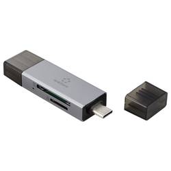 Renkforce RF-PCR-400 externí čtečka paměťových karet USB-A, USB-C® microSD, SD Space Grau