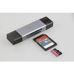 Renkforce RF-PCR-400 externí čtečka paměťových karet USB-A, USB-C® microSD, SD Space Grau