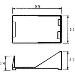 Velleman BH9V bateriový držák 1x 9 V kabel (d x š x v) 55 x 31 x 20 mm