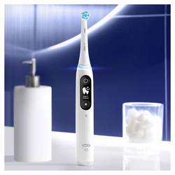 Oral-B iO Series 6s white elektrický kartáček na zuby, rotační/oscilační, bílá, 4210201427407