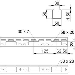 OBO Bettermann 6075150 kabelový žlab (d x š x v) 3 m x 50.00 mm x 50.00 mm 3 m