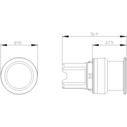 Siemens 3SU10001AD100AA0 3SU1000-1AD10-0AA0 hřibové tlačítko plastový přední prstenec tlačítko černá 1 ks