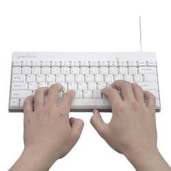 Perixx PERIDUO-212 W kabelový sada klávesnice a myše ergonomická německá, QWERTZ bílá