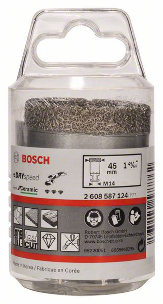 Bosch Accessories Diamant Trockenbohrer drySpeed 45x35mm M14 Innengewinde für Winkelschleifer 2608587124 diamantový vrták pro vrtání za sucha 45 mm diamantová