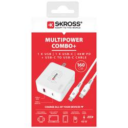 Skross Multipower Combo+ US USB nabíječka, 1x USB A , 1x USB-C®, 48 W