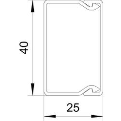 OBO Bettermann 6026486 kabelová lišta (d x š x v) 2000 x 40 x 25 mm 12 ks šedá
