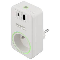 VOLTCRAFT SEM6503 FR měřič spotřeby el. energie s USB, vč. rádiově řízené zásuvky, možnost exportu dat, s funkcí dataloggeru, s odhadem budoucích nákladů ,