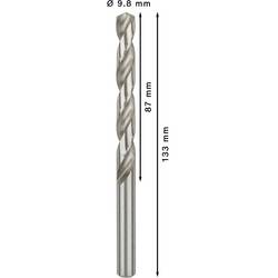 Bosch Accessories 2608595338 HSS kovový spirálový vrták 9.8 mm Celková délka 133 mm broušený DIN 338 válcová stopka 5 ks